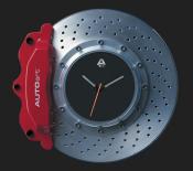 Brake disk clock, red